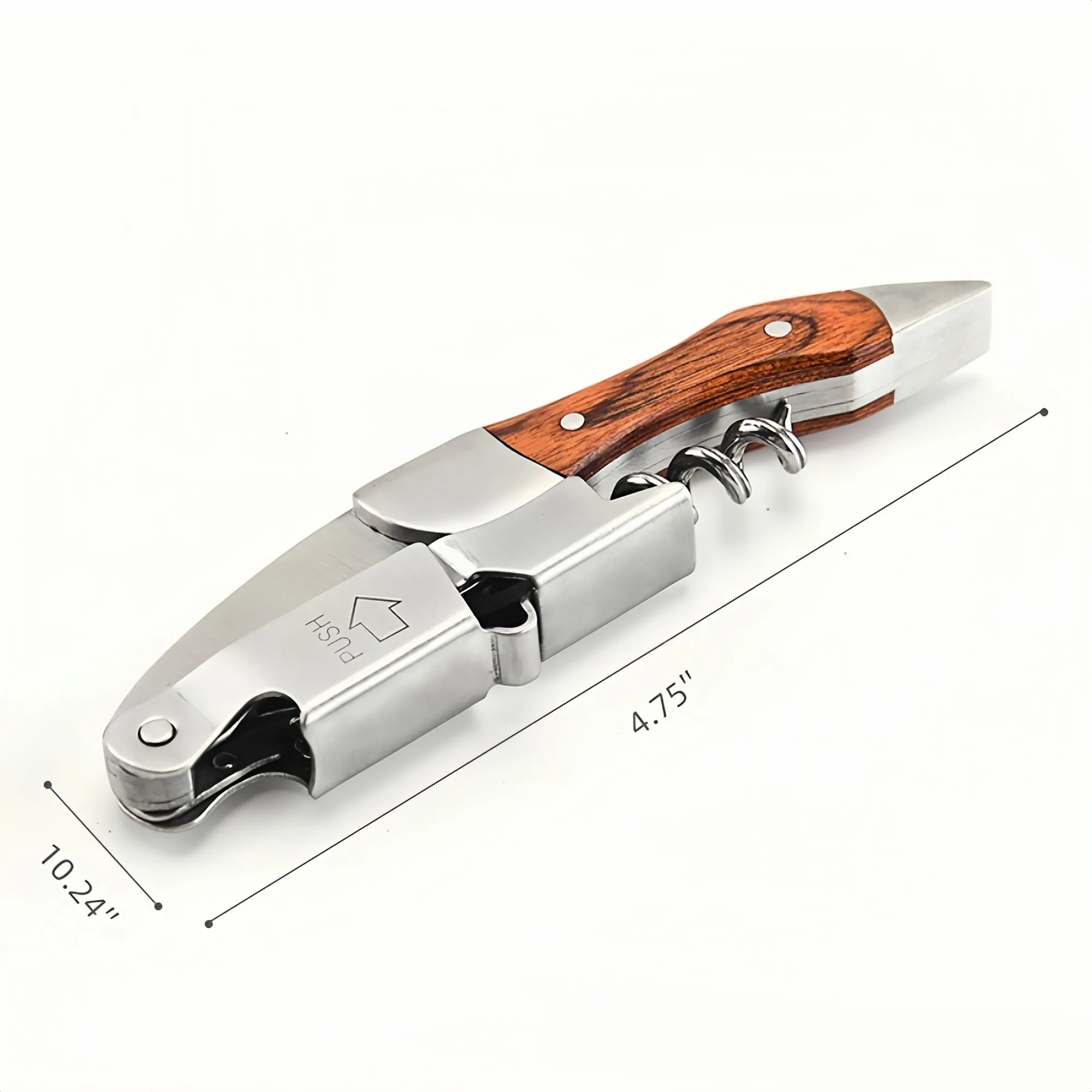 Stainless Steel Wine Opener - Ergonomic Corkscrew 3