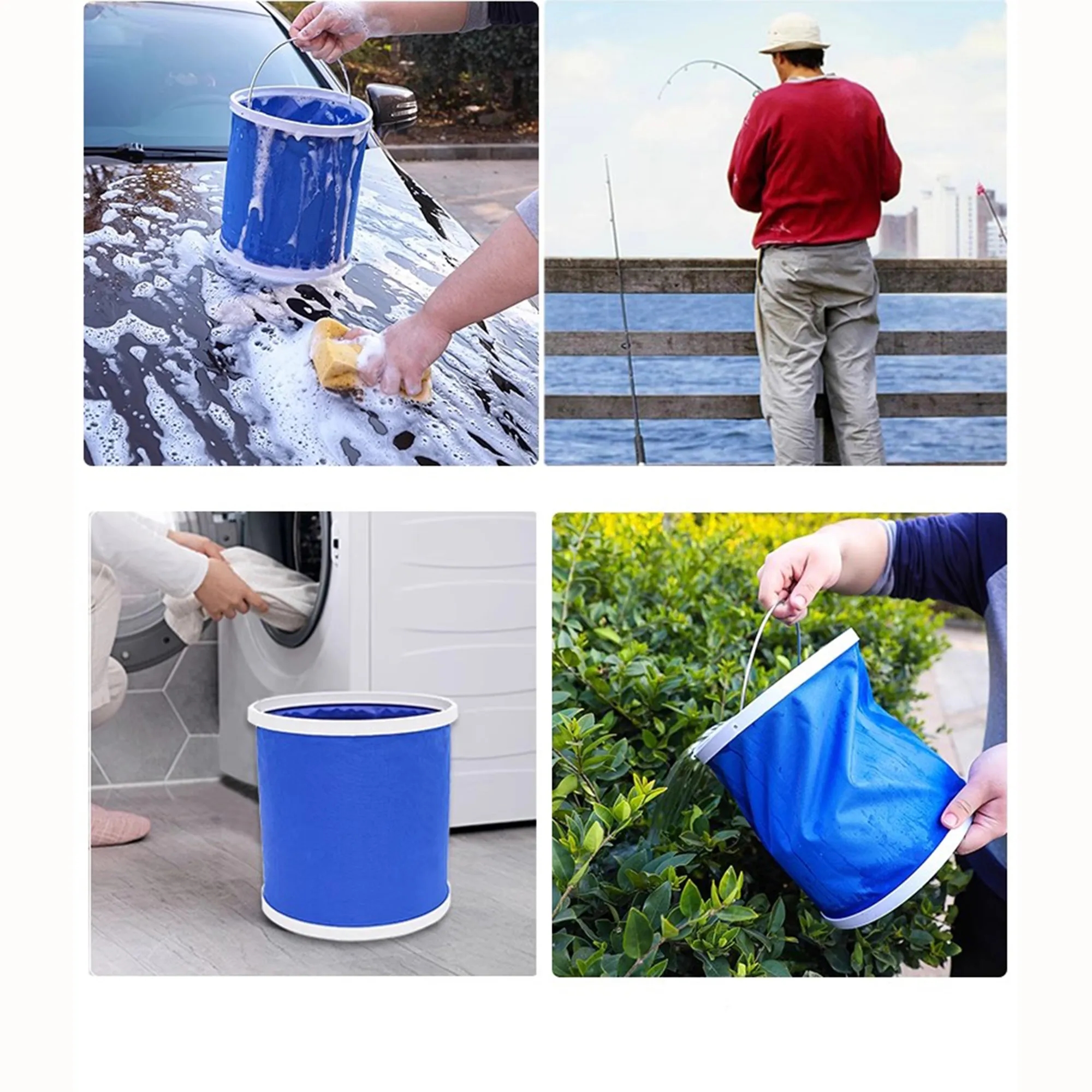 Custom Logo Foldable Car Bucket Portable Outdoor Water Pail 3