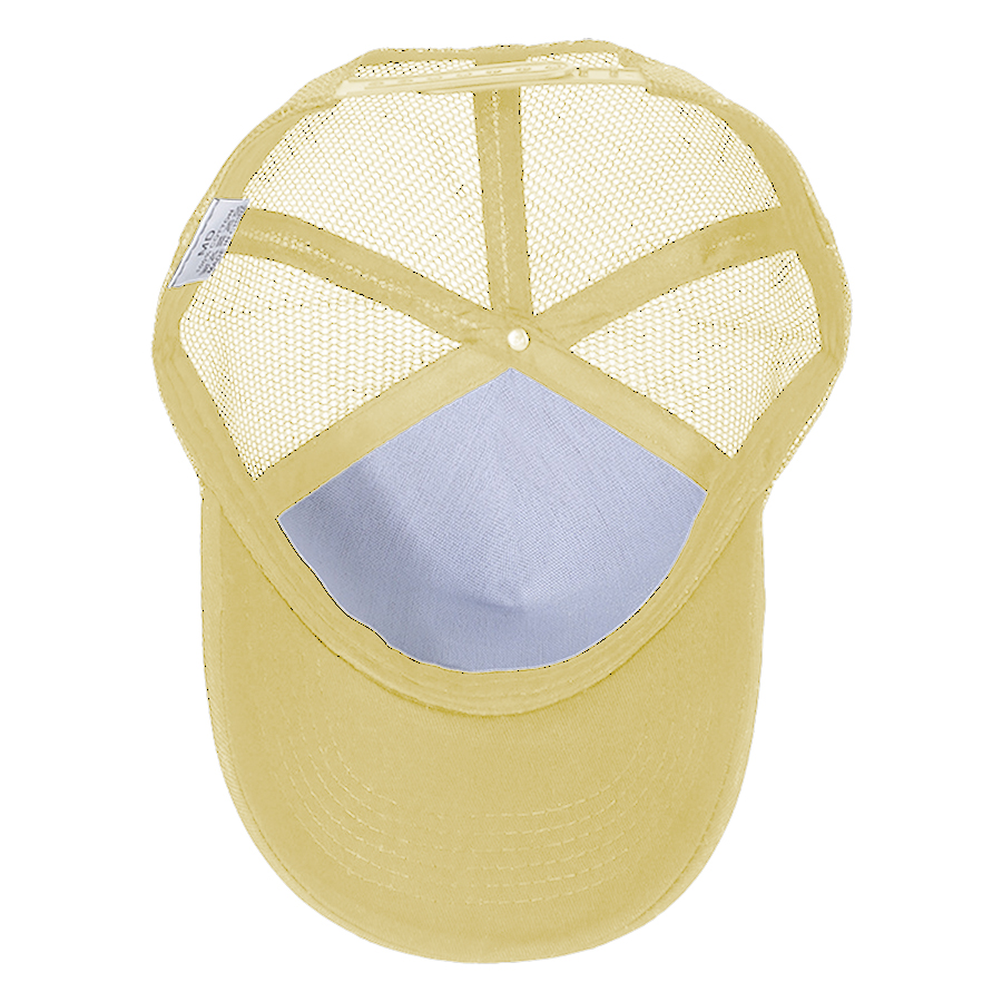 Stock Solid Color Cotton 5-Panel Trucker Cap 31
