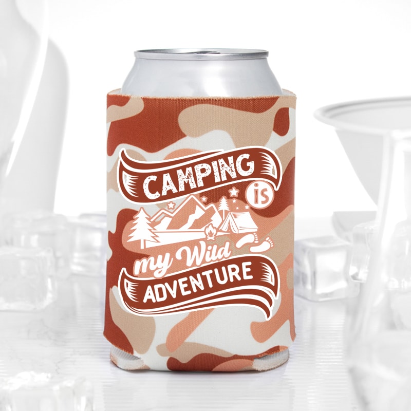 Custom Colored Camo Foam Collapsible Coolies, custom koozie with logo imprint 14