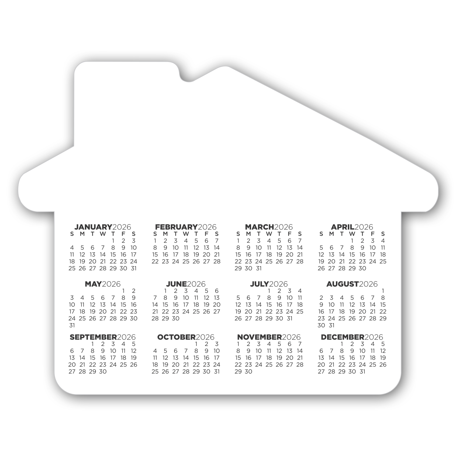 Calendar House Magnet 2