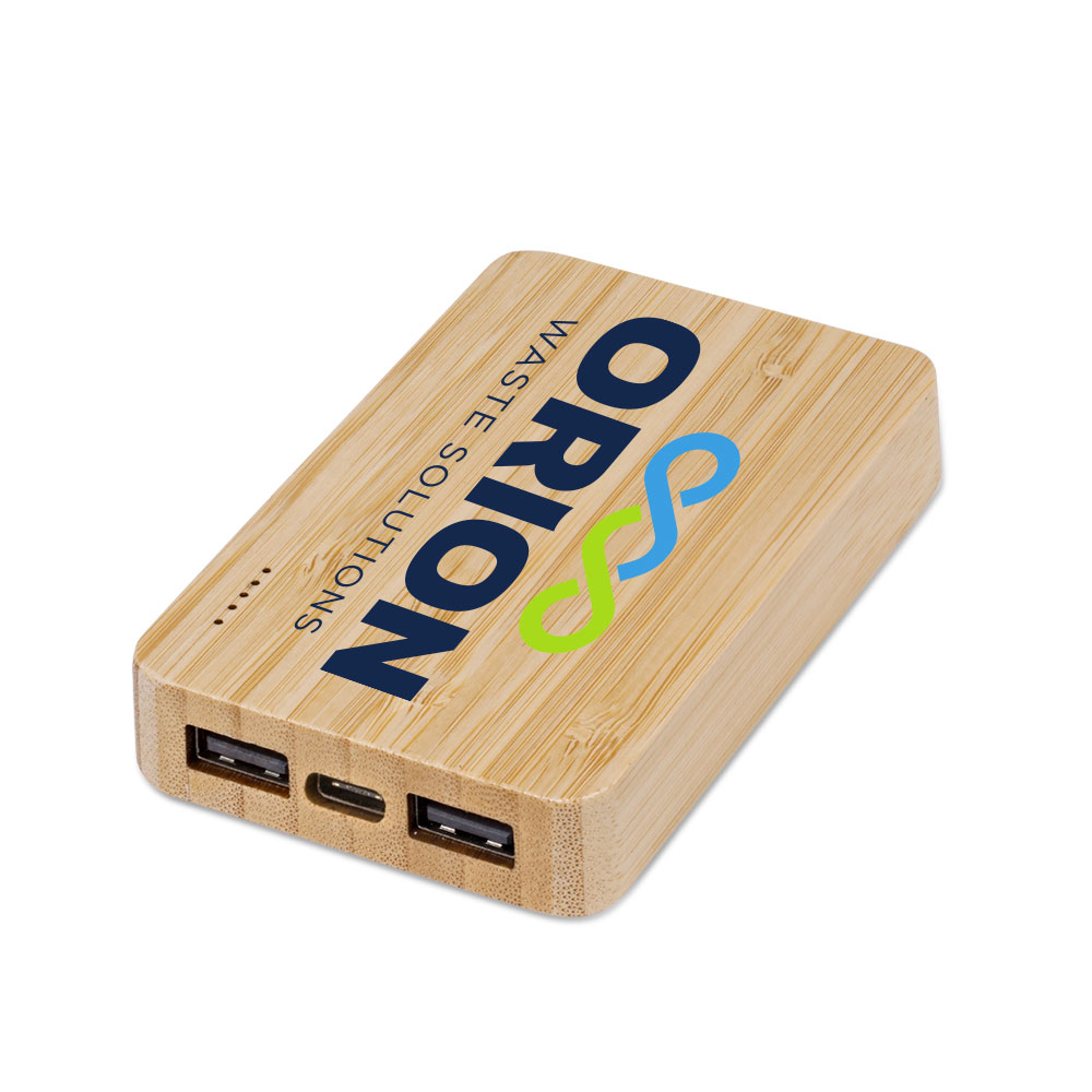 Green Bamboo Wireless Power Bank 5000mAh 3