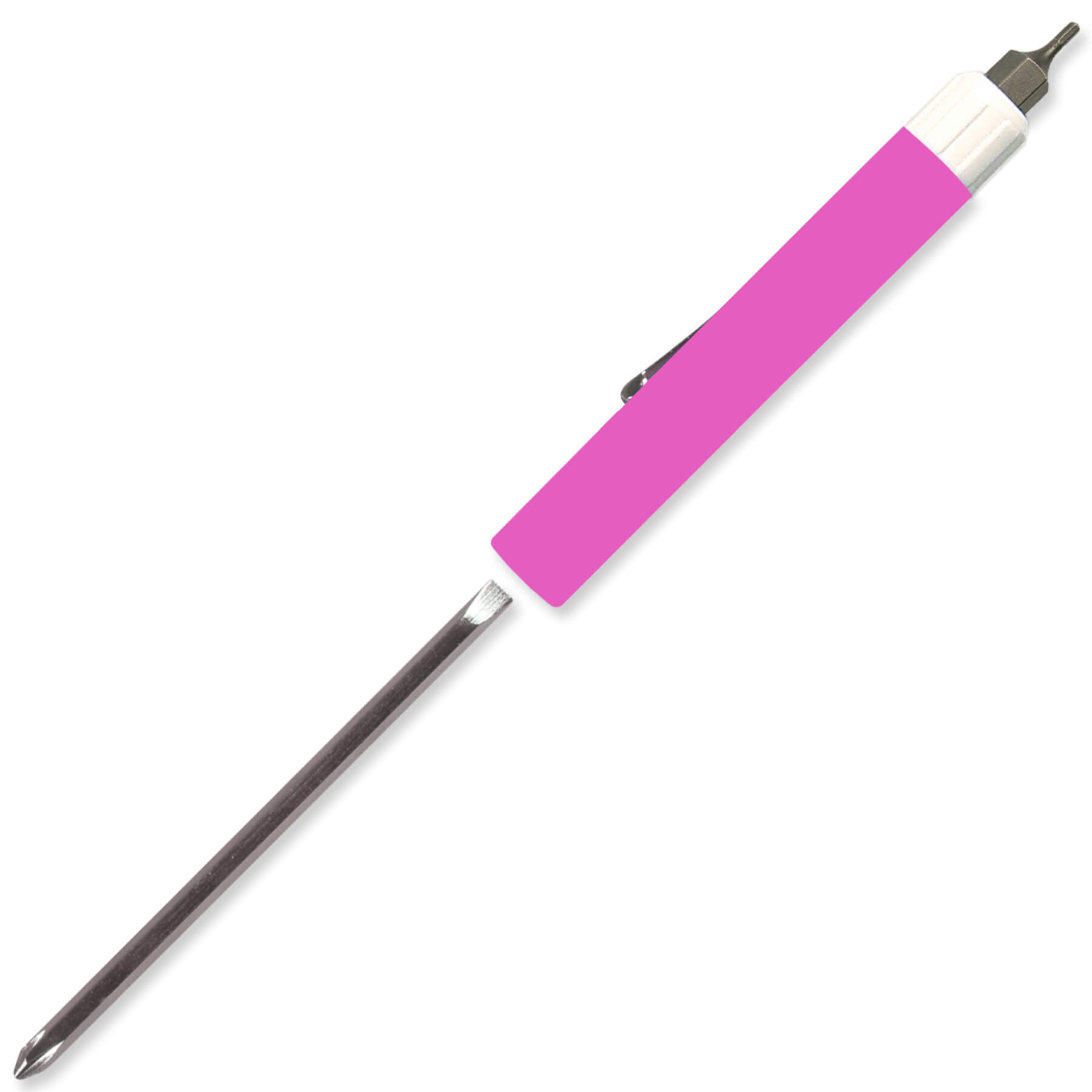 Pocket Screwdriver Reversible Flat Blade + Hex Bit Top 1