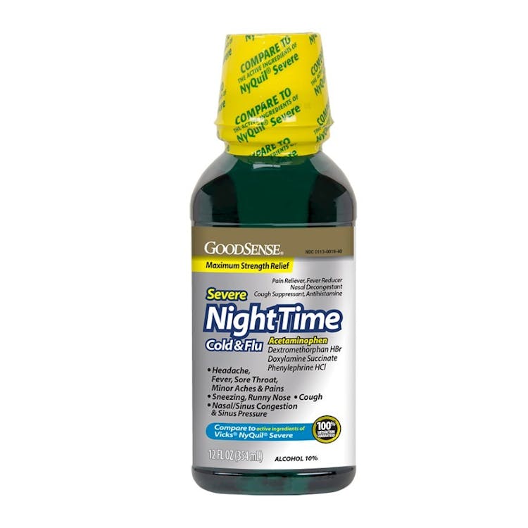 Night Time Severe Cold & Flu Medicine - Max Strength 12 oz 1