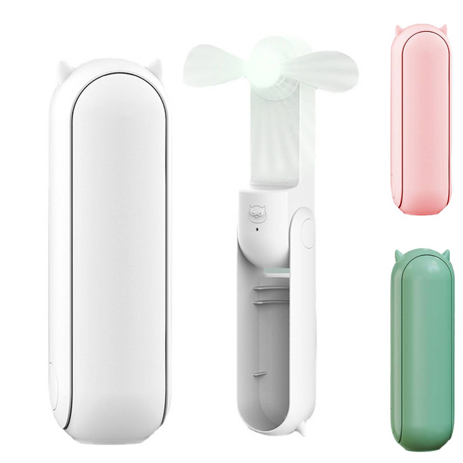 Portable Folding USB Handheld Fan w/ Power Bank 5