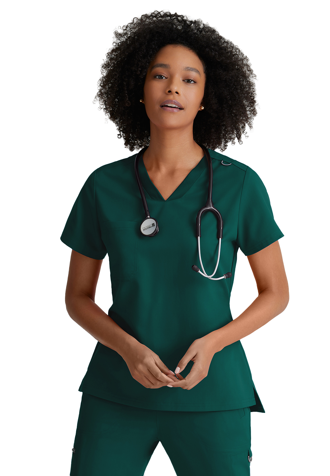 Grey's Anatomy Spandex Stretch - Women's One-Pocket Bree Tuck-In Scrub Top 36