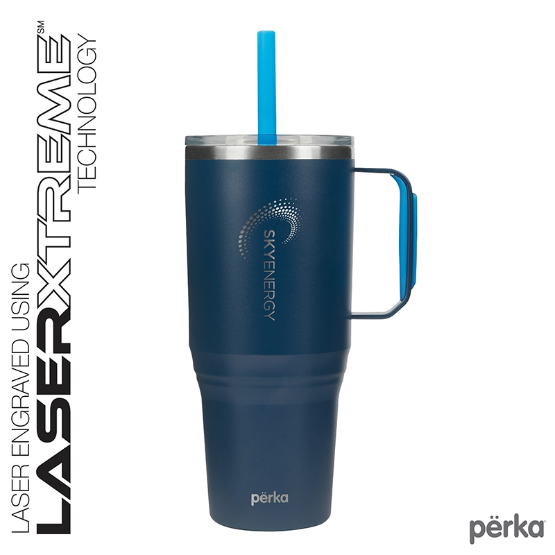 Perka® Portofino 36 oz. Double Wall Recycled Stainless Steel Travel Mug 74