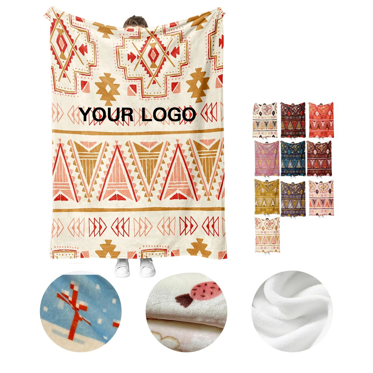 Printed Microfiber Throw for Home Decor 8