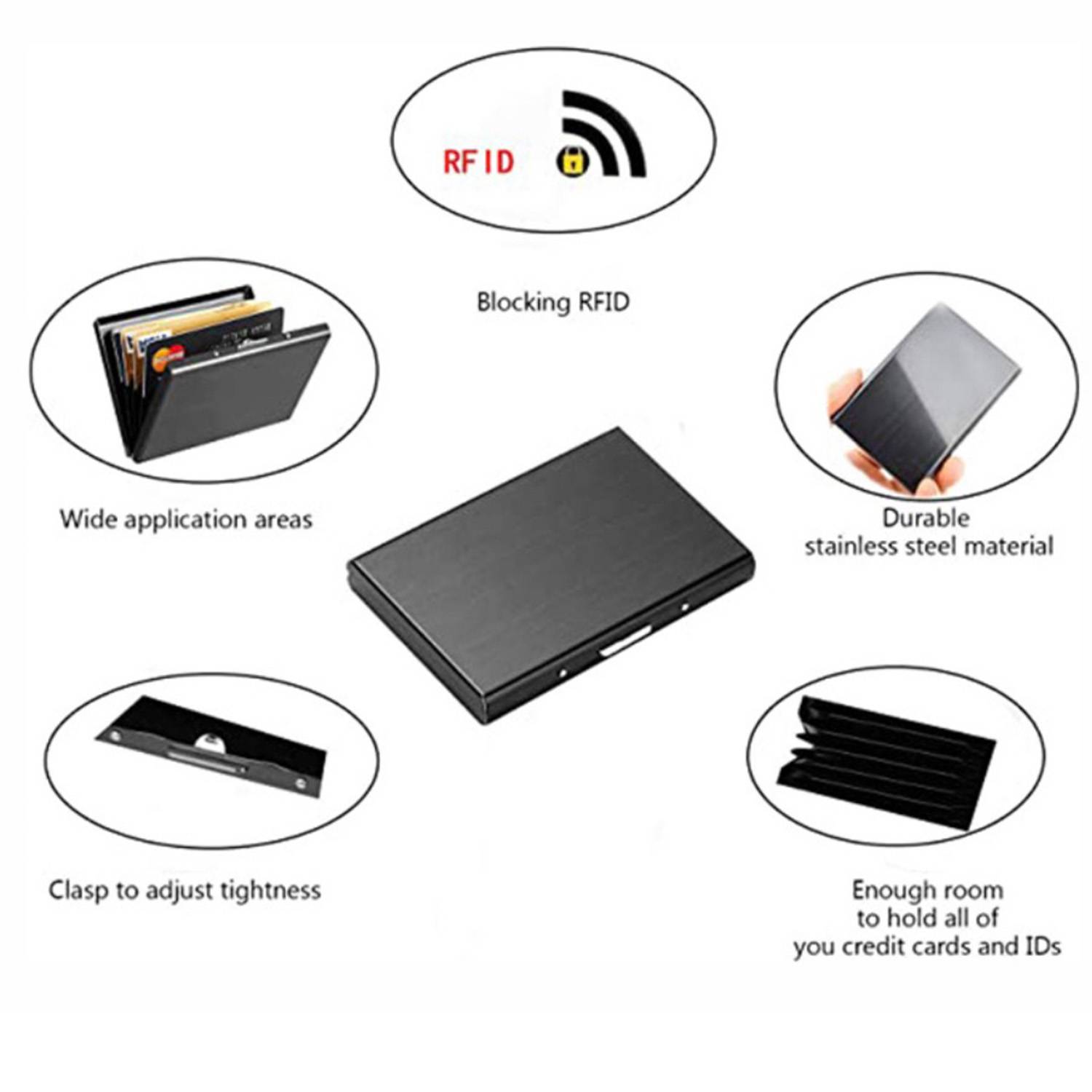Aluminum RFID blocking credit card holder 5
