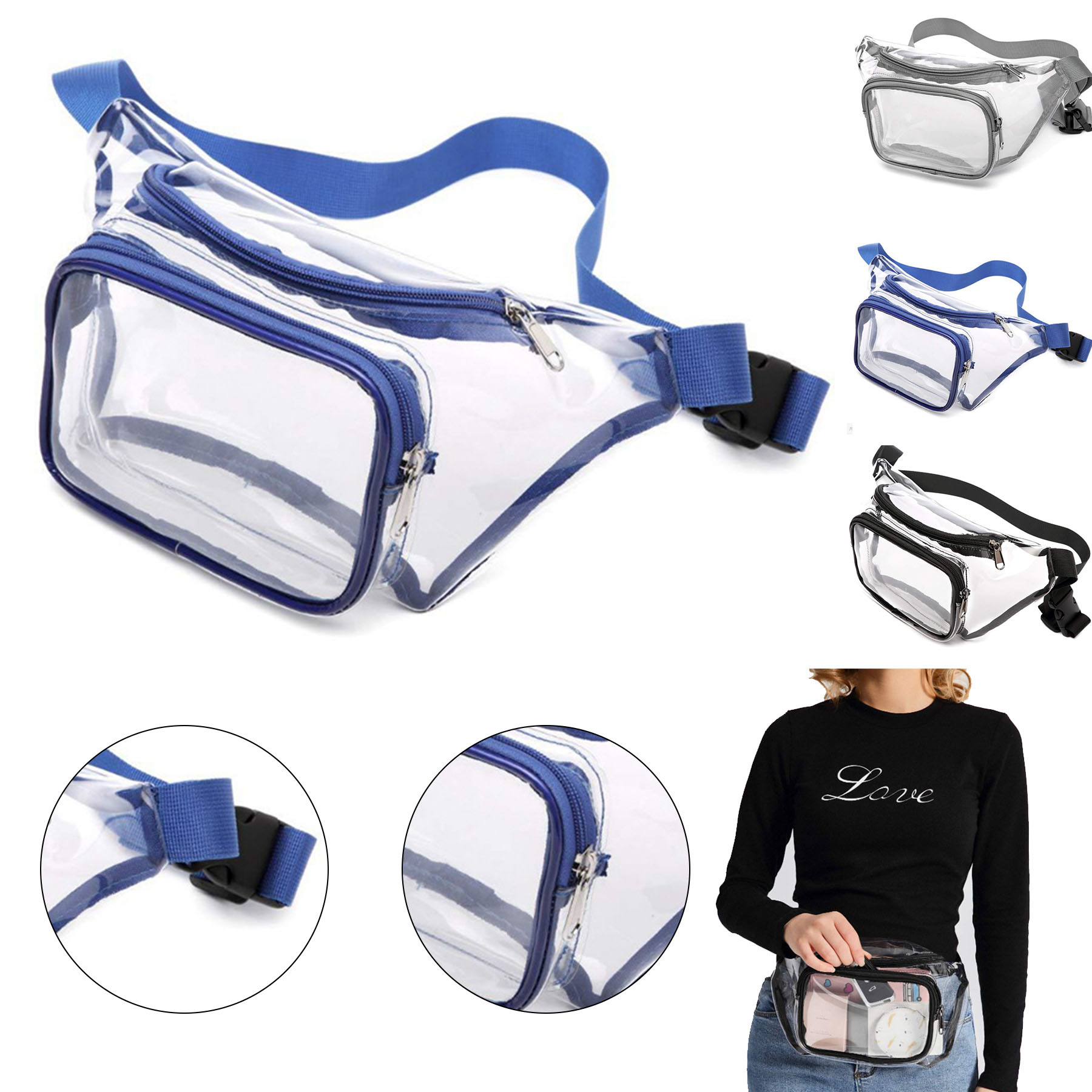 Clear Zipper Fanny Pack 2