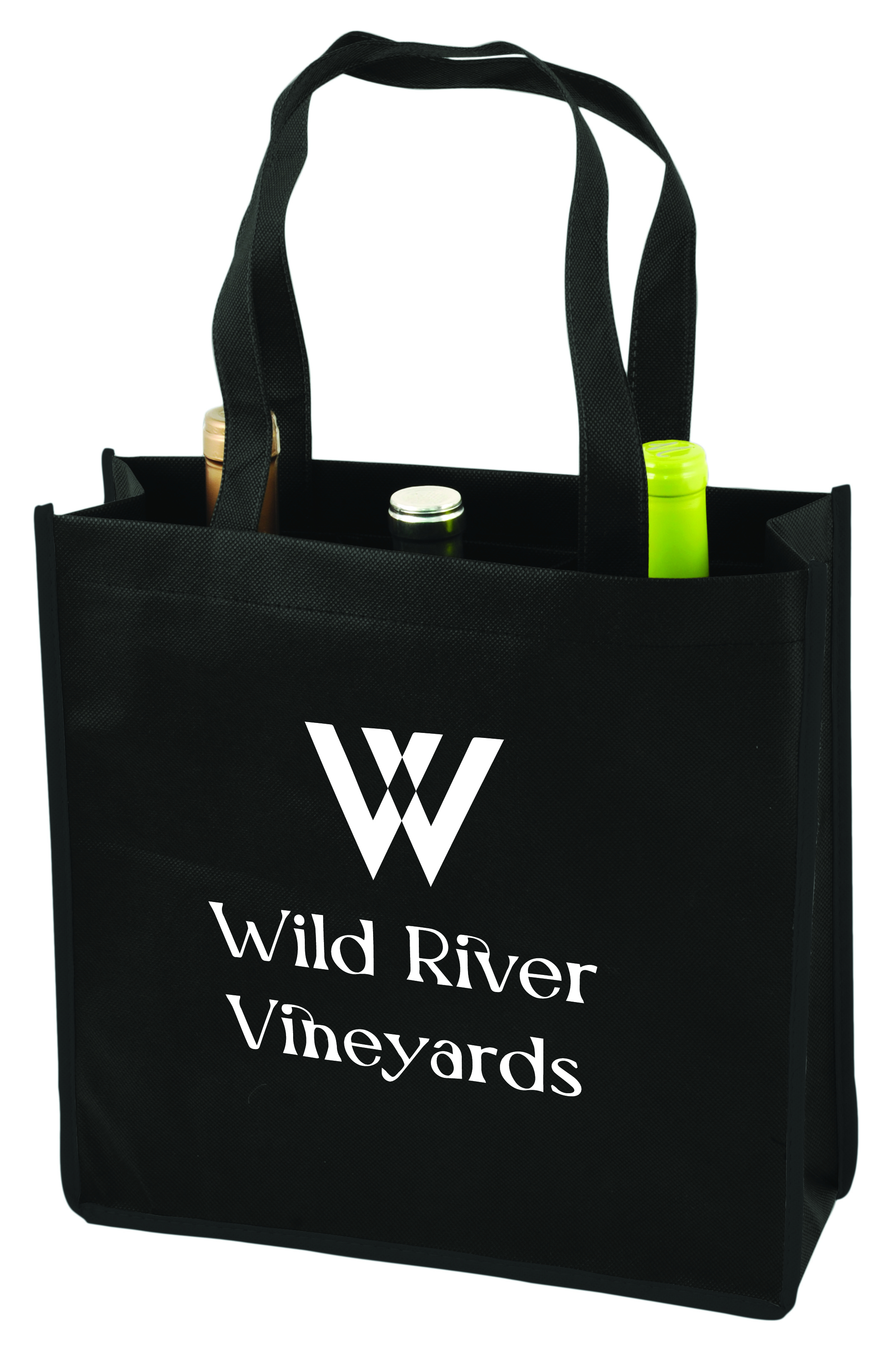 True® 3 Bottle Non-Woven Wine Tote 2