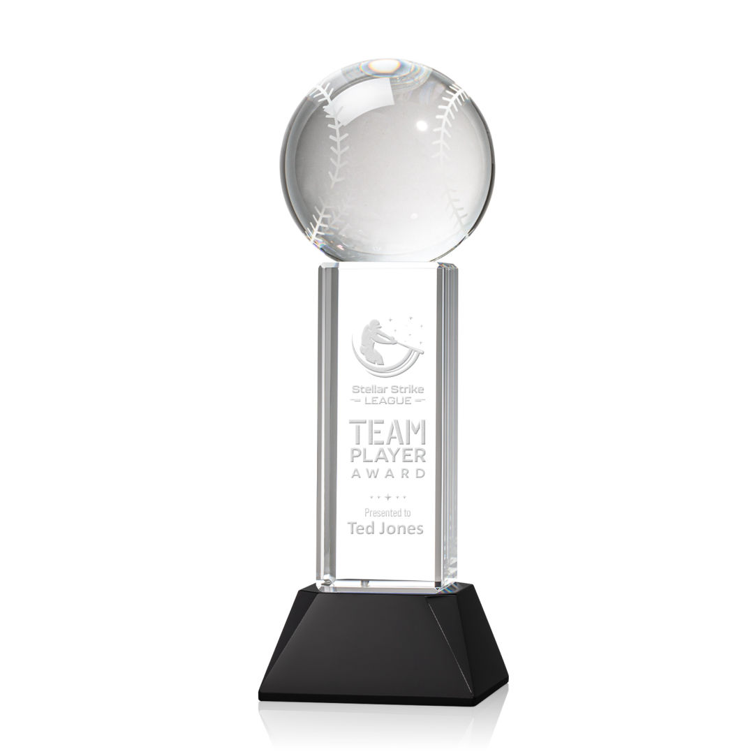 Baseball Award on Stowe Base - Black 5