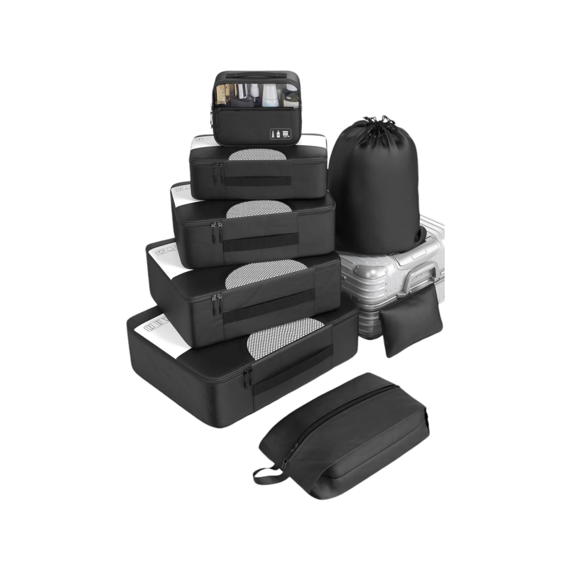 8-Piece Luggage Packing Cubes Set 6.7" x 8.7" x 3.5" 4