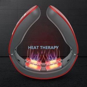 4 Heads Neck Massager With Heat Therapy And Magnetic Electrode Pads 16