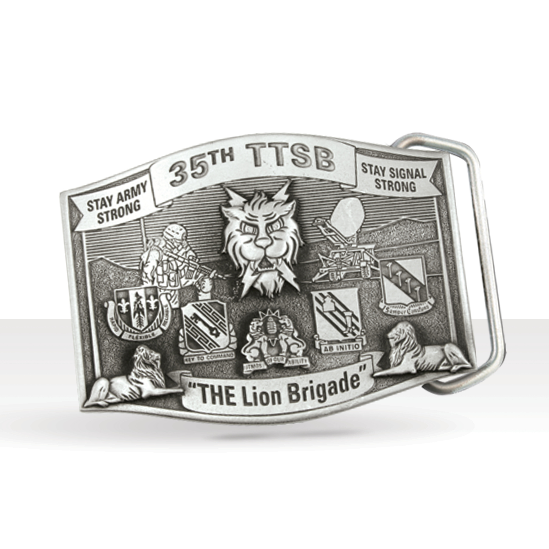 3D Pewter Belt Buckle (3 x 4 in) 7