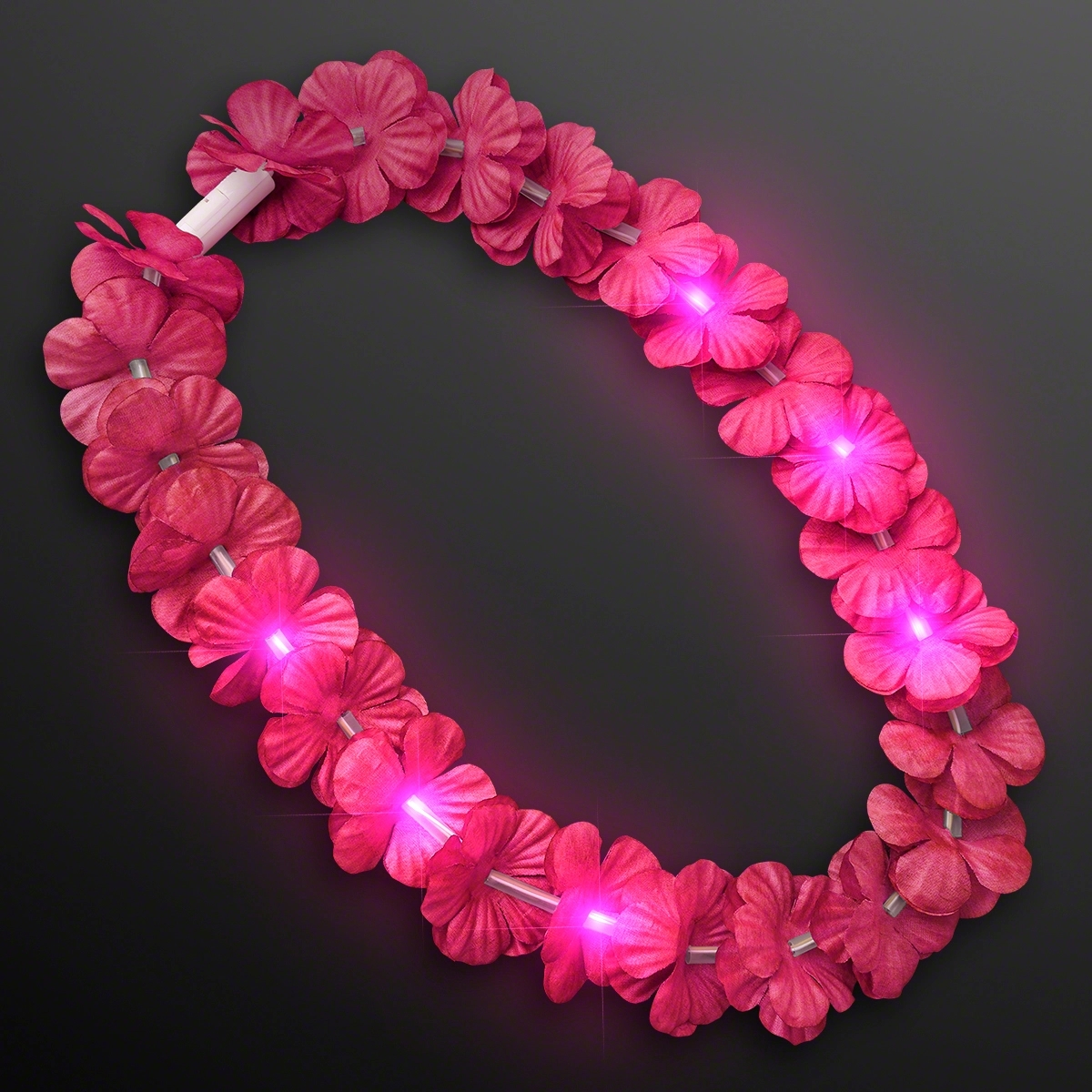 LED Hawaiian Flower Lei Party Necklaces 5