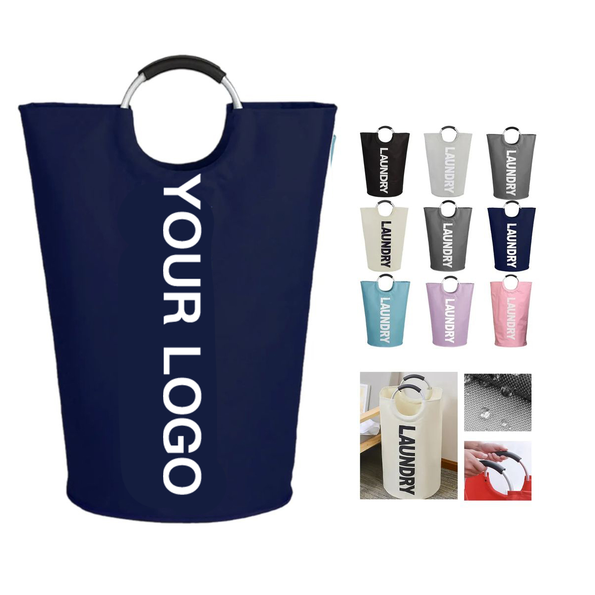 Oxford Laundry Basket with Lightweight Collapsible Design 11