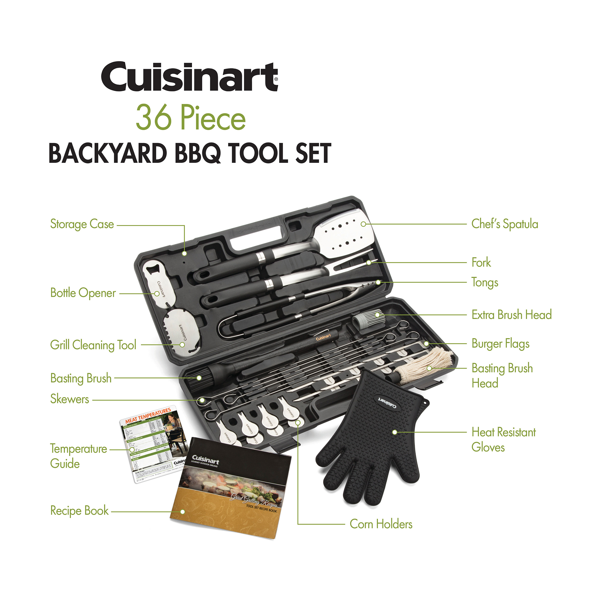 Cuisinart Outdoors® 36 Piece Backyard BBQ Tool Set 16
