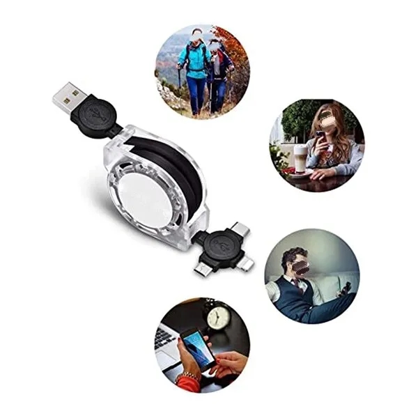 3 in 1 USB Retractable Fast Charging Cable 5
