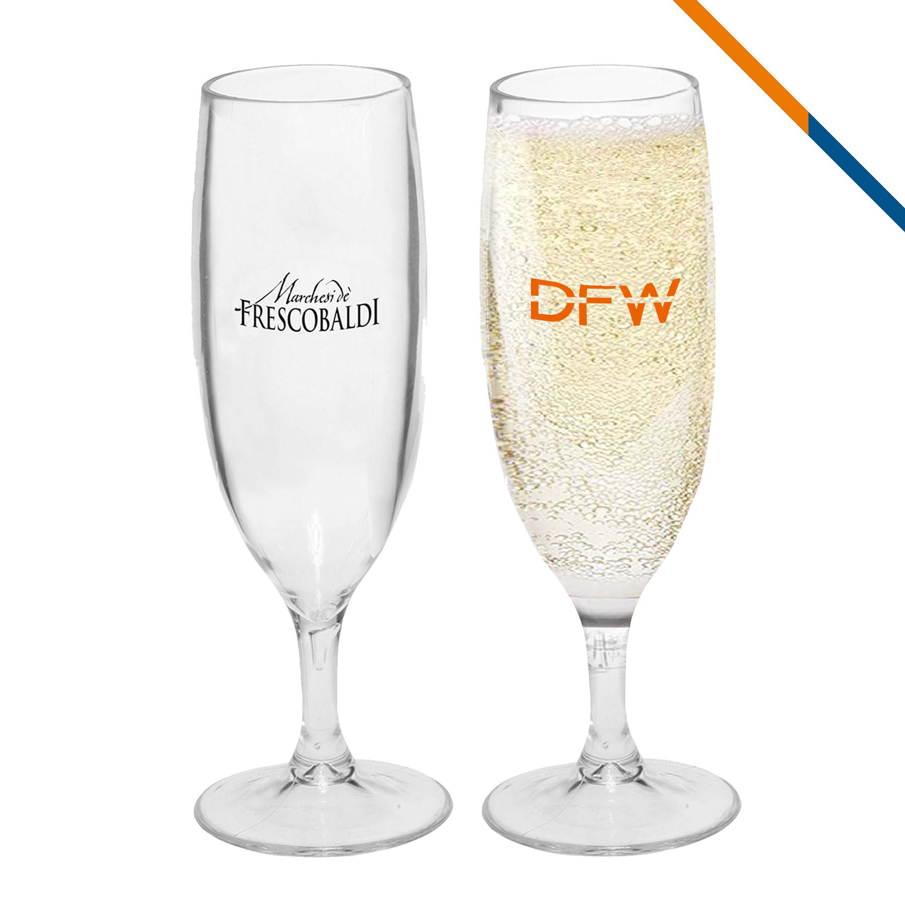 Algo Plastic Champagne Flutes - 6.7 OZ. 3