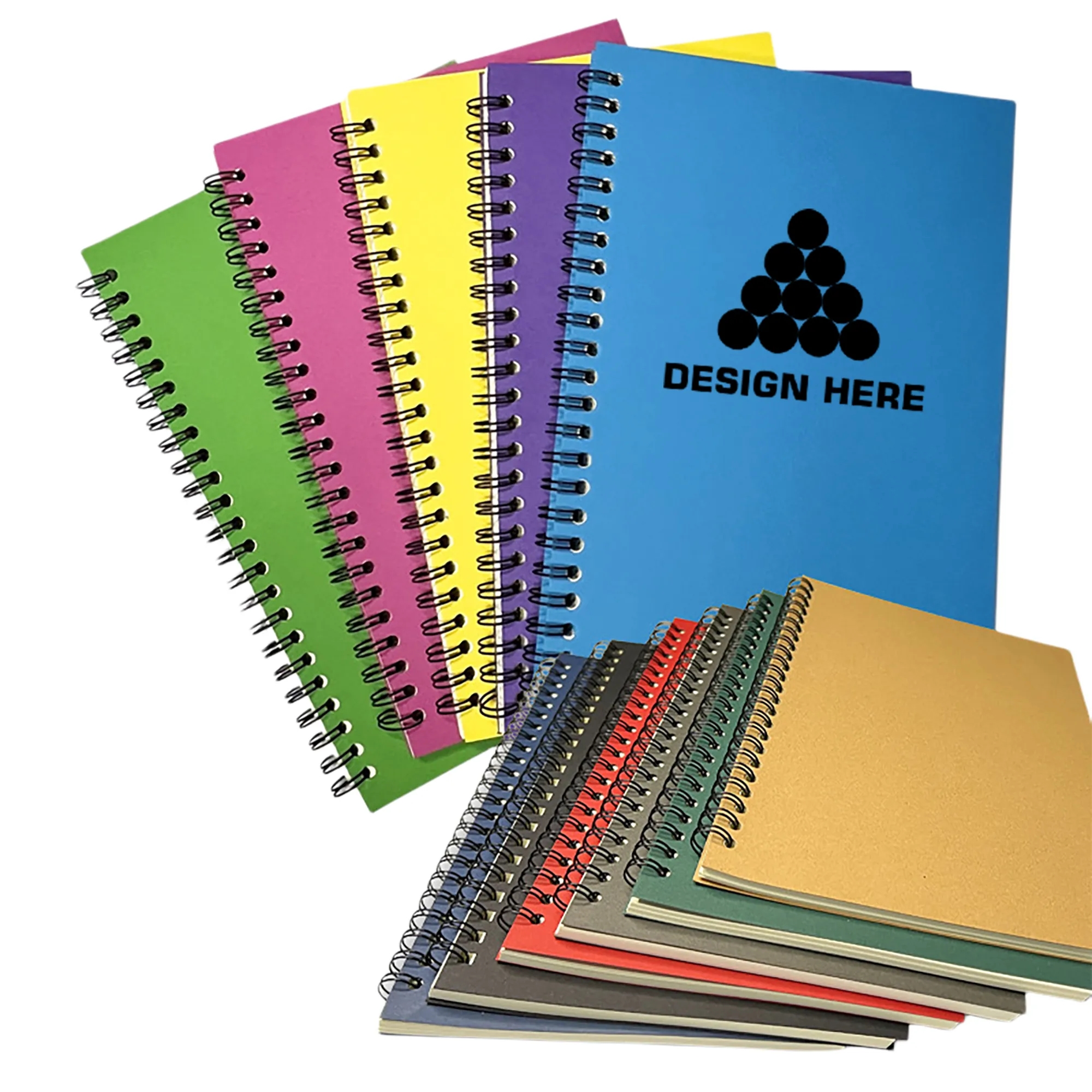 Full Page Printed Spiral Ruled Notebook A5 Lined 2