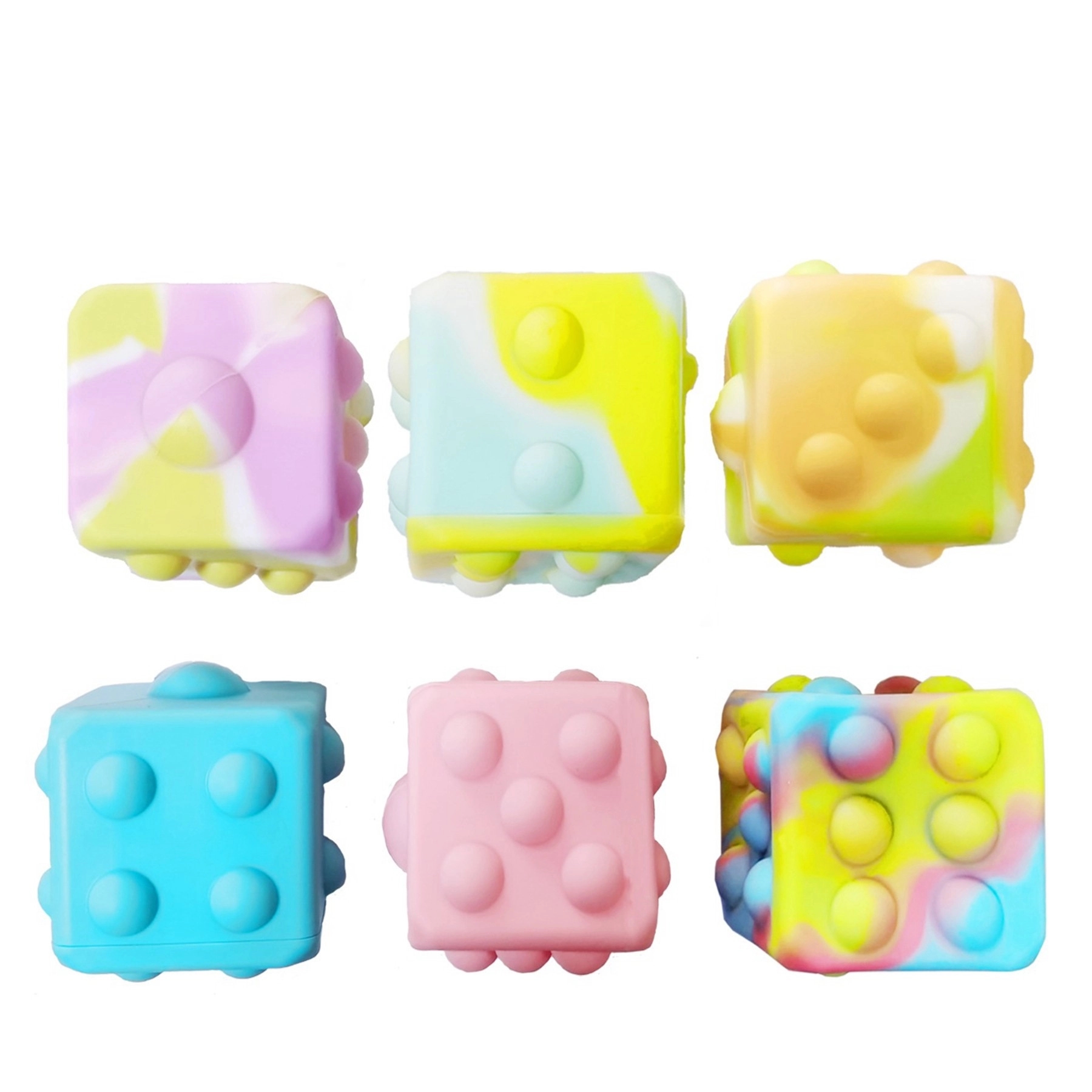 Dice Cube 3D Squeeze Ball Pop Fidget Toy 4