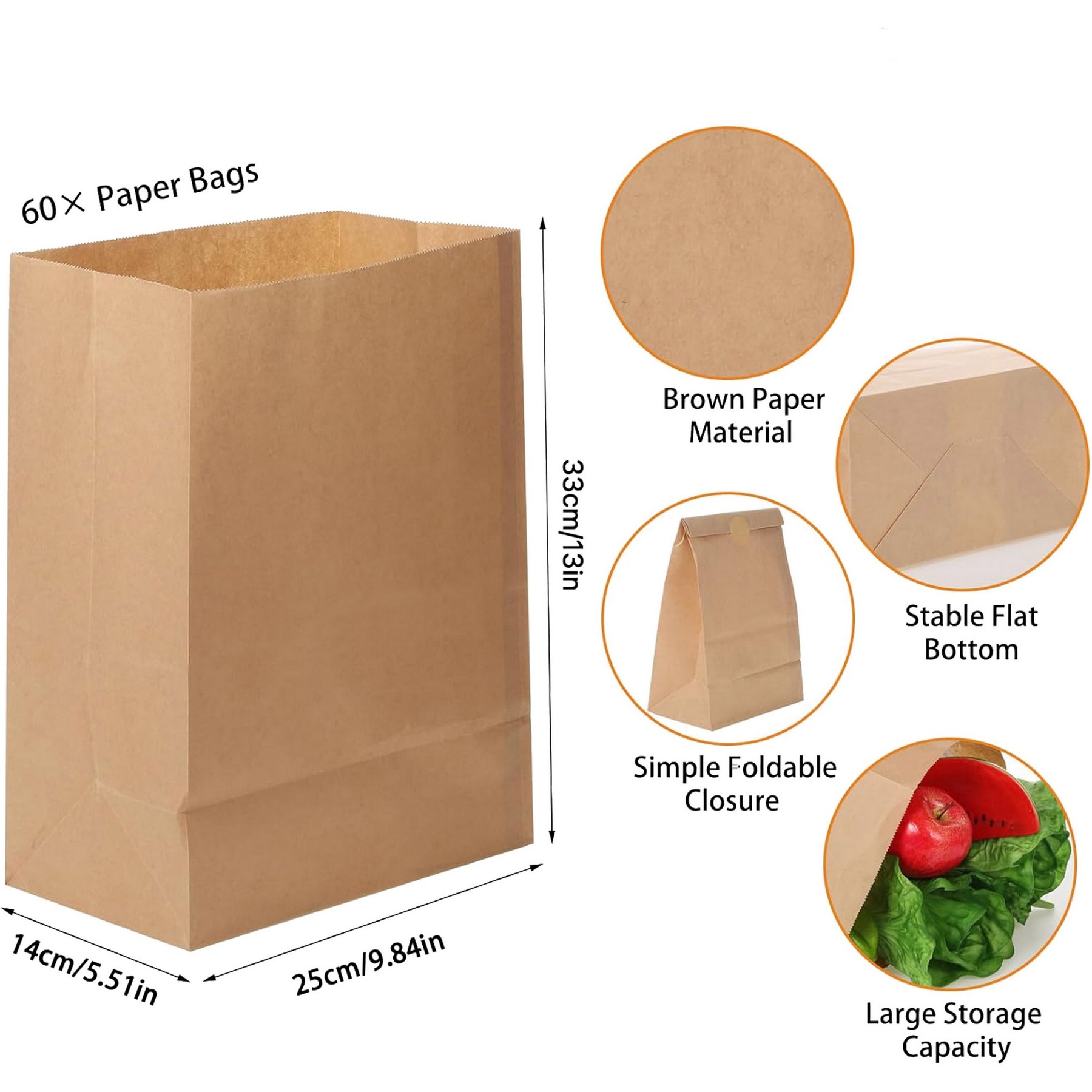 Square Bottom Kraft Paper Food Bag 4