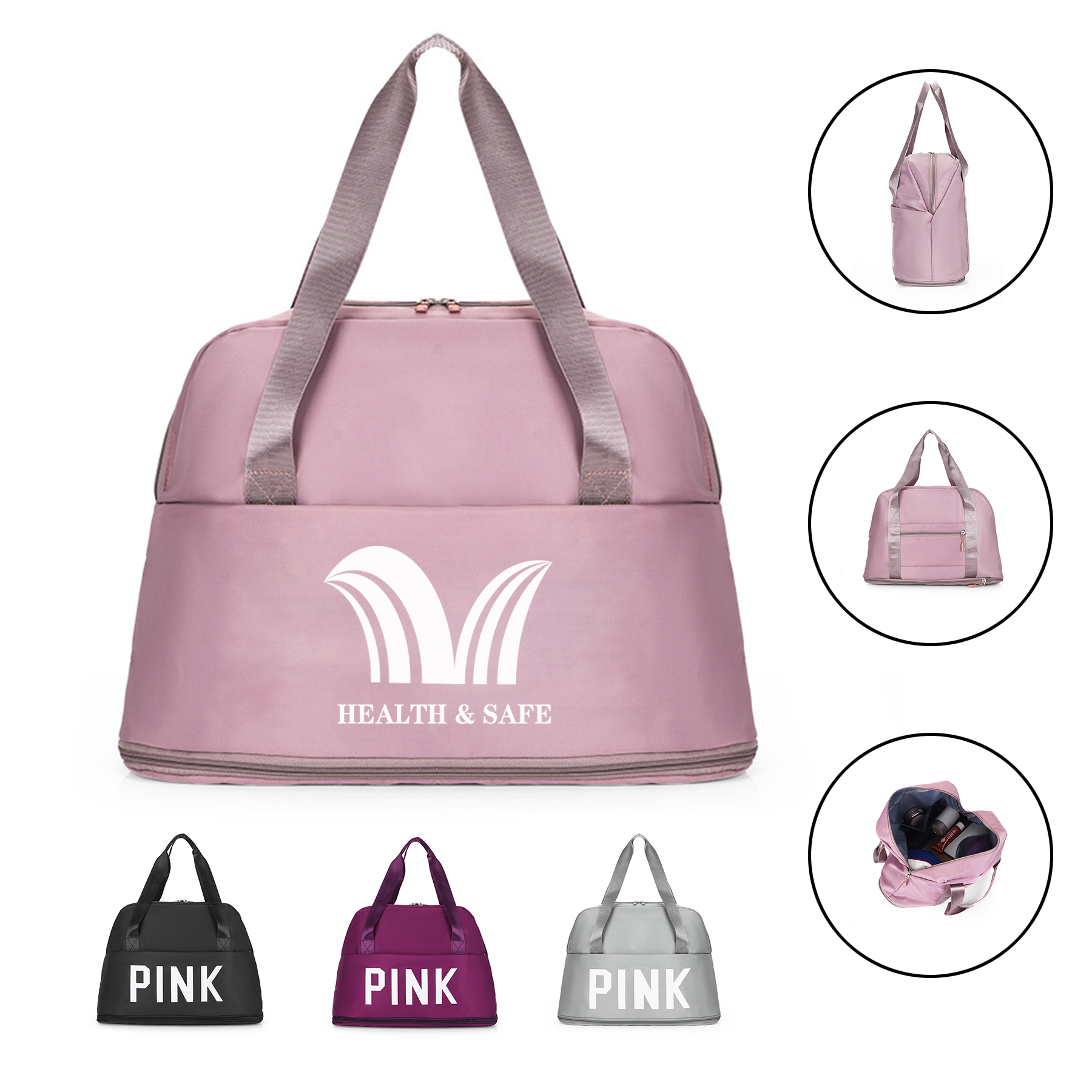 Travel Duffel Sports Tote Gym Bag Shoulder Weekender 2