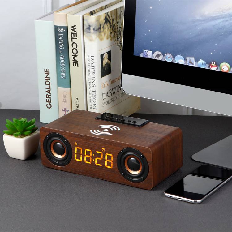 Wooden Bluetooth Speaker With Wireless Charger 8