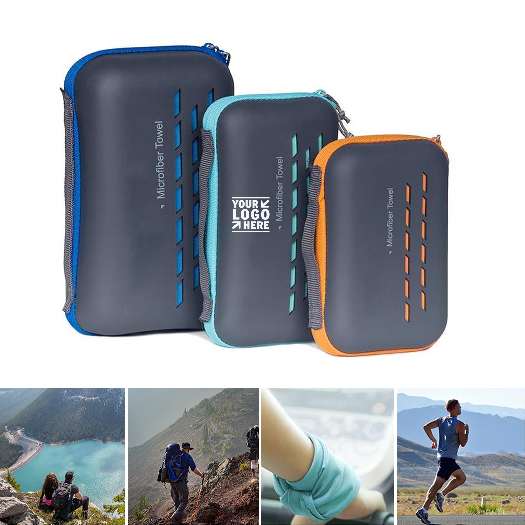 Travel Quick Dry Ultra Soft Microfiber Compact Towel for Hiking Yoga Portable Beach Sports Case 2