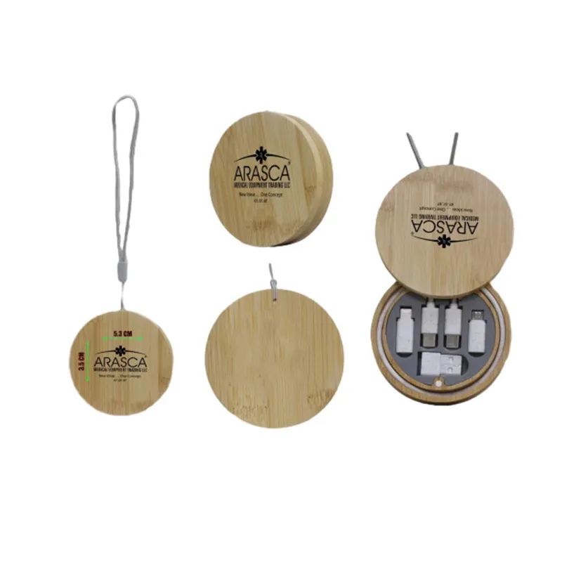 6 In 1 Bamboo Storage Box Fast Charging Data Cable 8