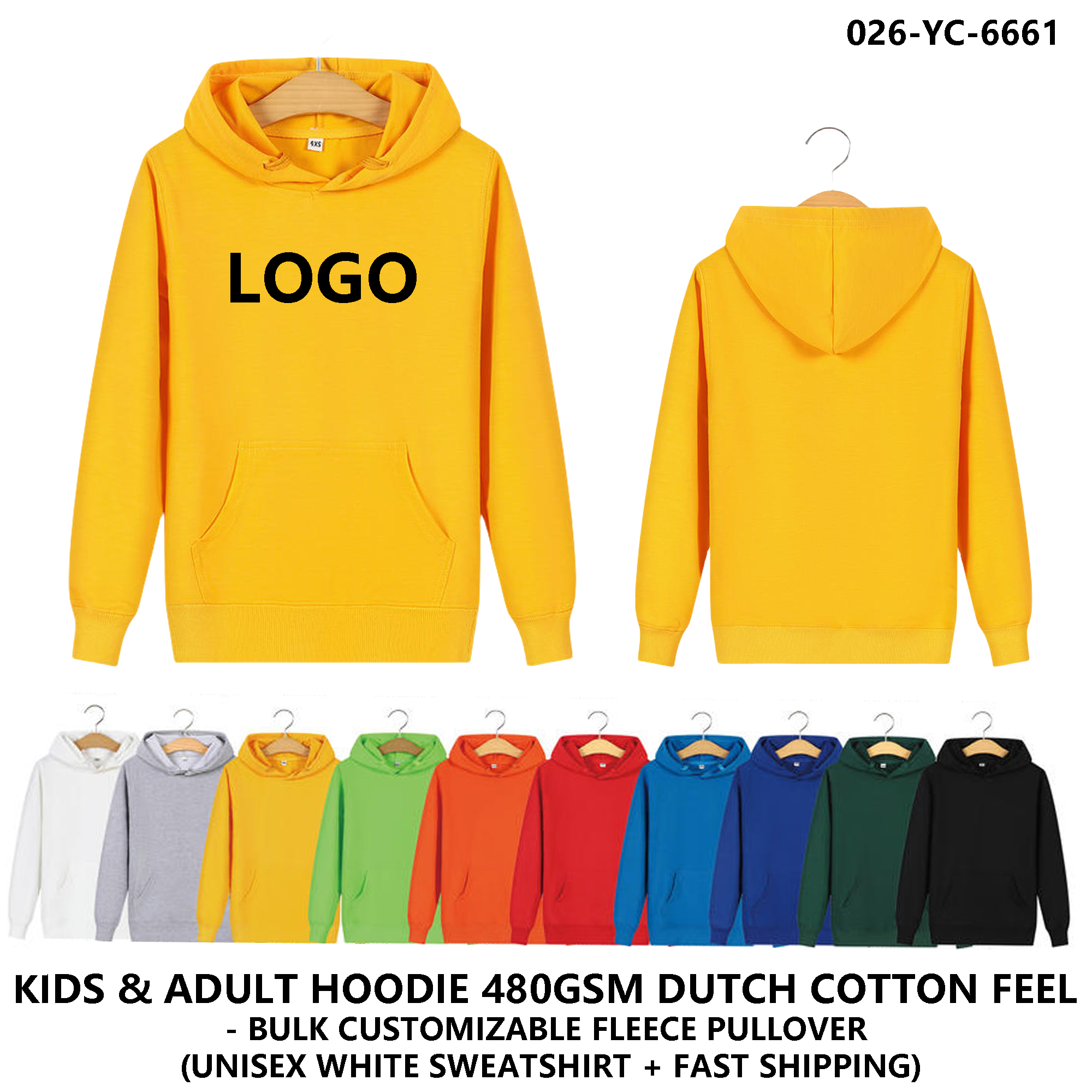 Dutch Cotton Kids Hoodie - 10 Vibrant Colors for Family Matching Sets 2