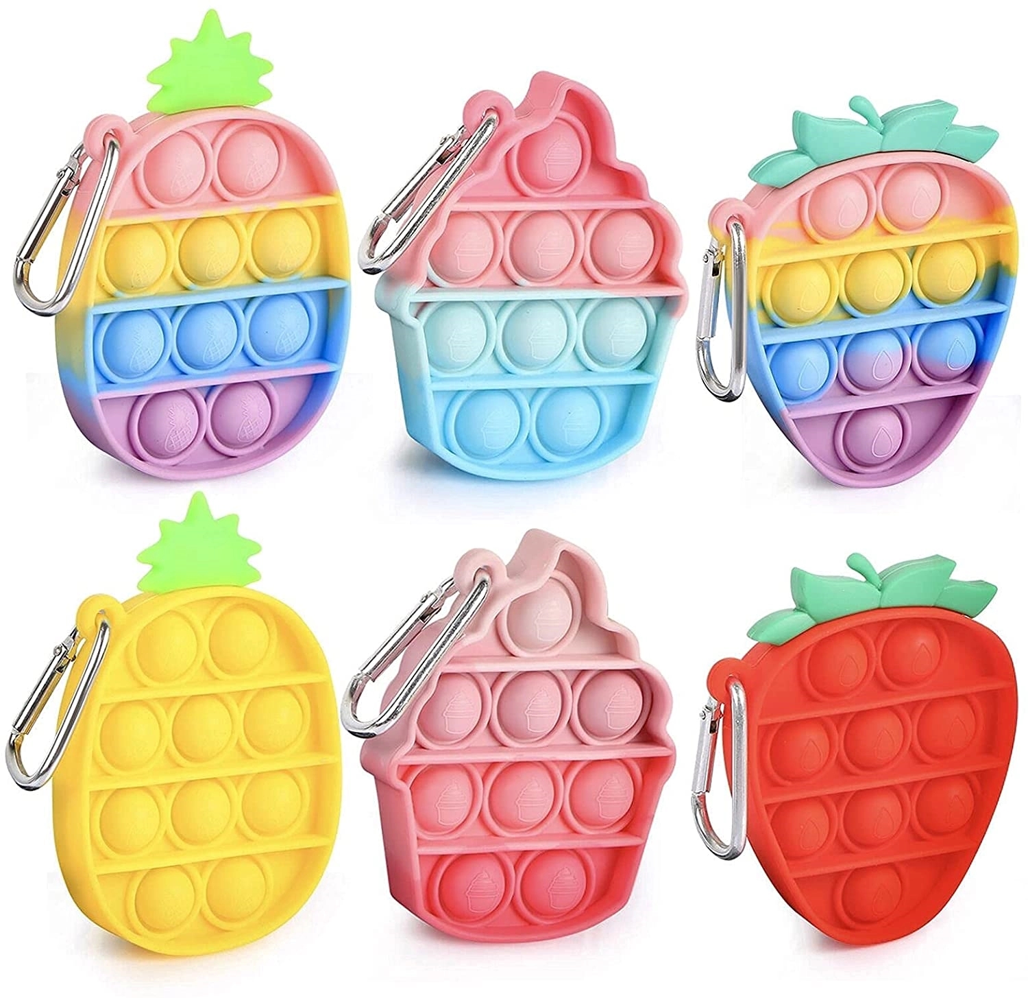 Mini Pop Bubble Sensory Fidget Toys Anxiety Keychain 1
