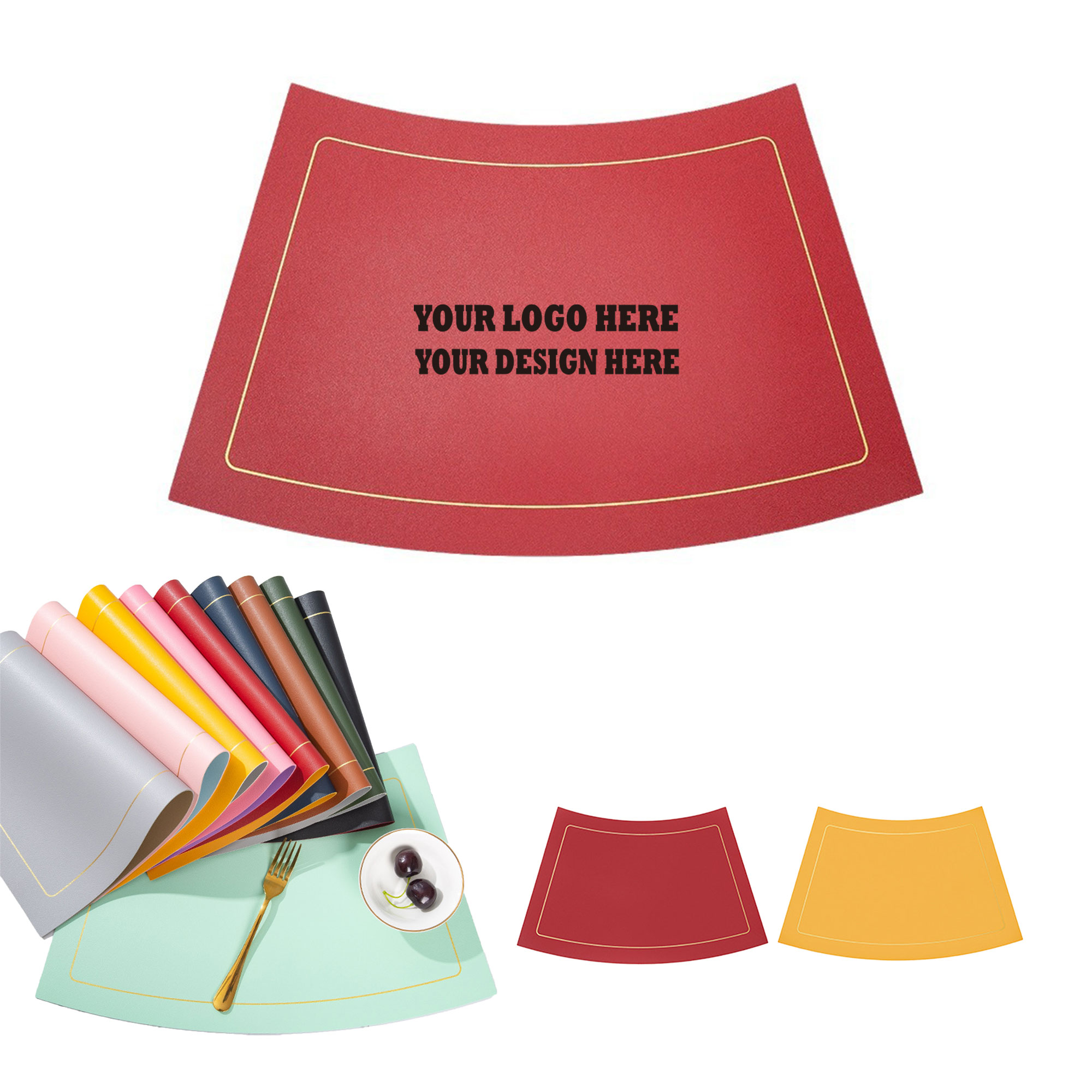 Customizable Leather Home Dining Table Placemat 2