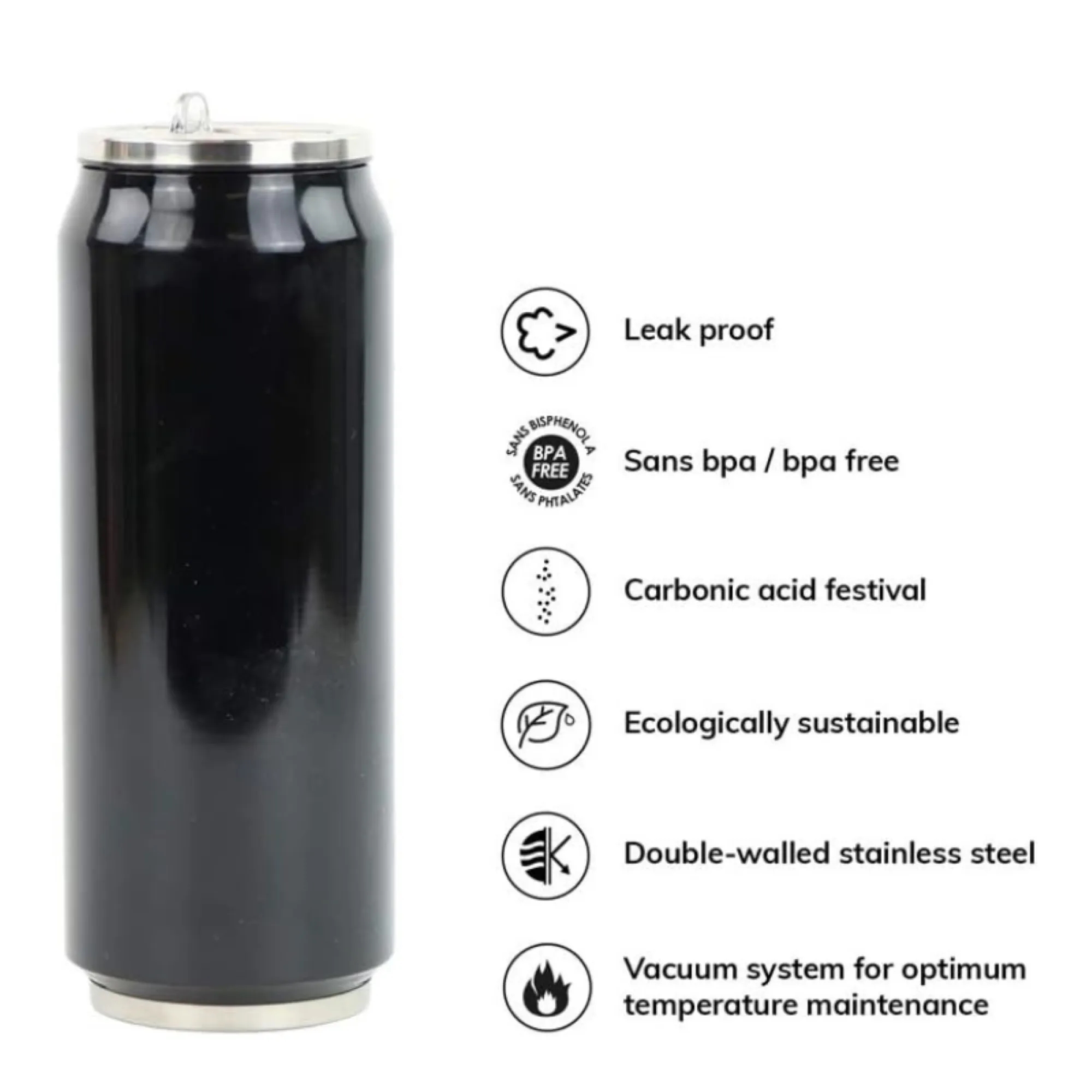 15oz Pull Tab Shaped Portable Vacuum Insulated Mug 5