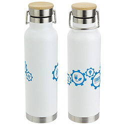 Cusano 22 oz Vacuum Insulated Stainless Steel Bottle with Bamboo Cap, custom water bottle with logo imprint 37