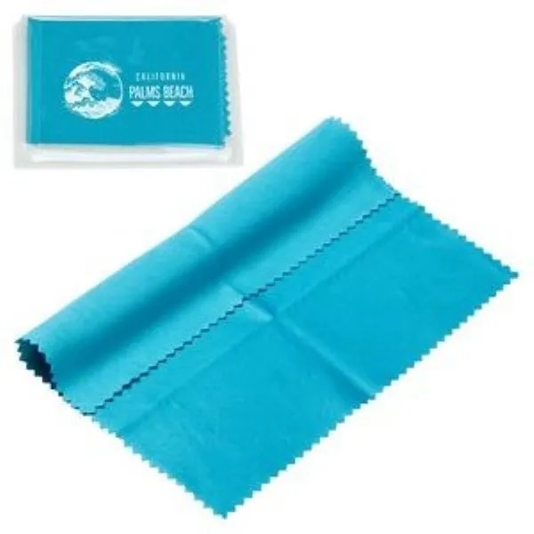 6" x 6" 220GSM Microfiber Cleaning Cloth in Clear PVC Case 8
