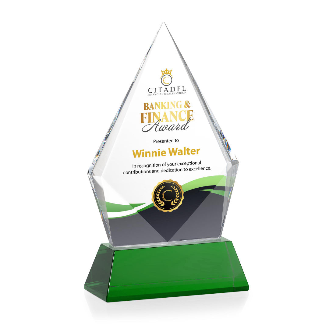 Shelton VividPrint™ Award on Newhaven Base - Green 9