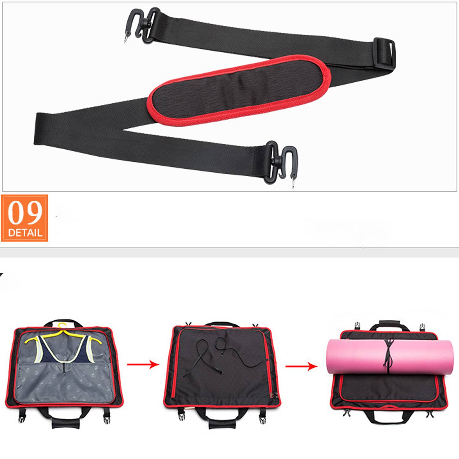 Portable Multifunctional Large Capacity Yoga Mat Storage Bag 4