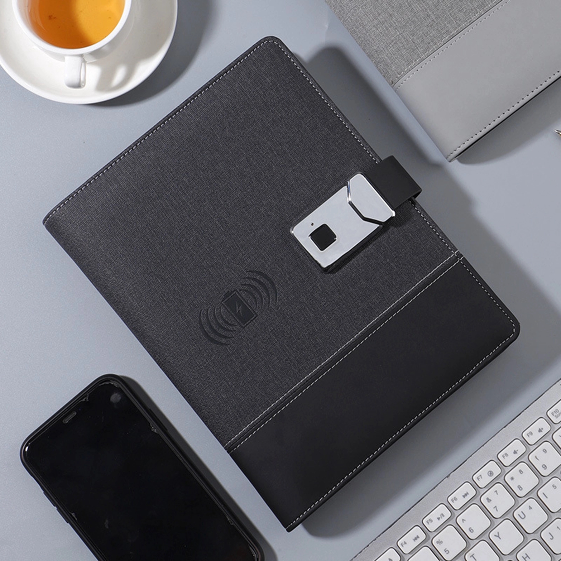 Fingerprint Lock A5 Notebook with Wireless Power Bank 2