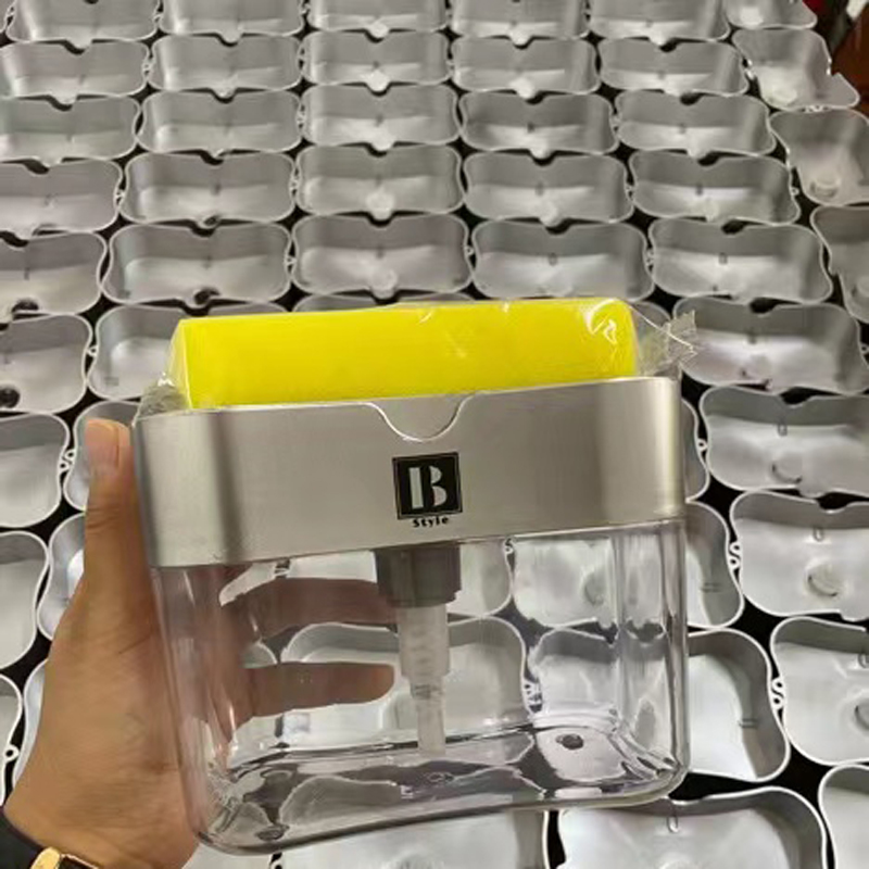 Sponge Holder Sink Dish Washing Soap Dispenser 13 Ounces 16