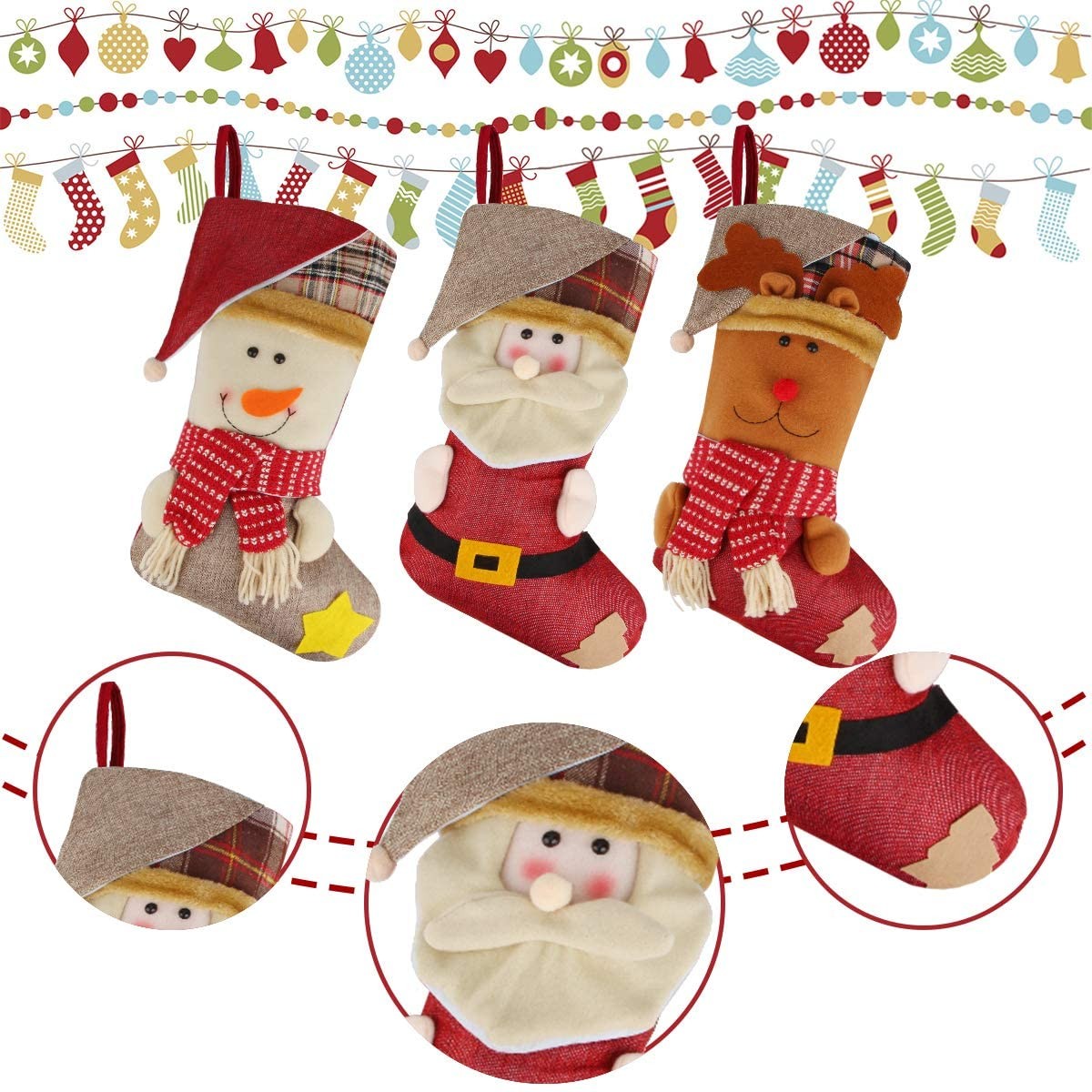 Big Xmas Stockings Decoration 3