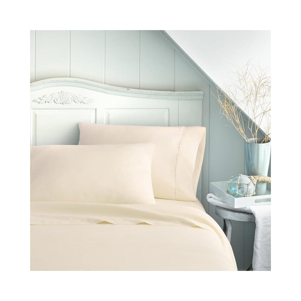 Double-Brushed Sheet Sets - Ivory Cali King 4 Piece 2