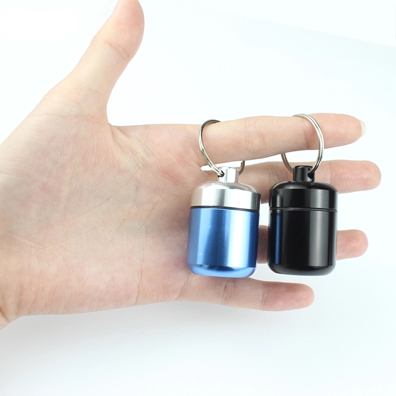 Mini Pill Fob Portable Sealed Aluminum Keychain 2