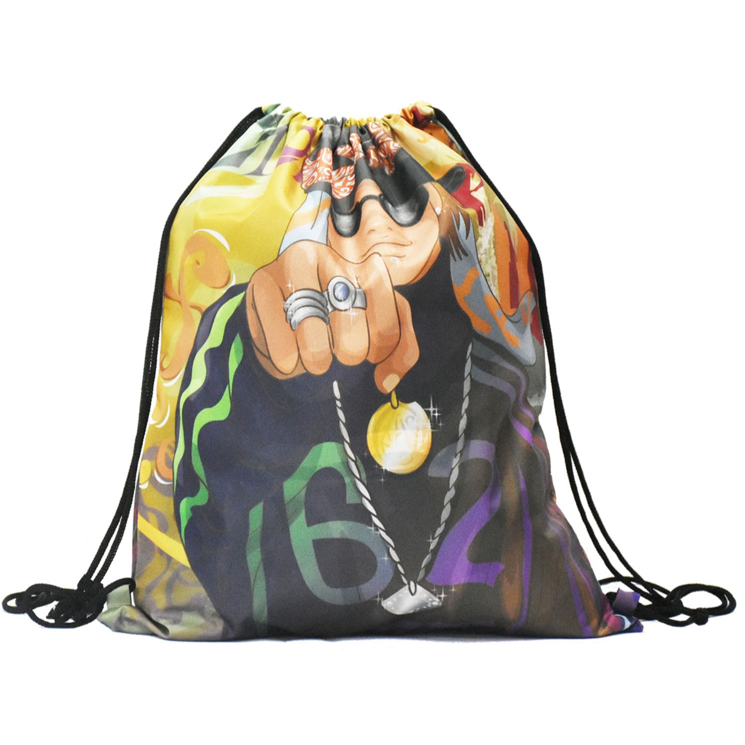 Premium 210D Sublimated Drawstring Cinch Up Backpack (15" x 18")