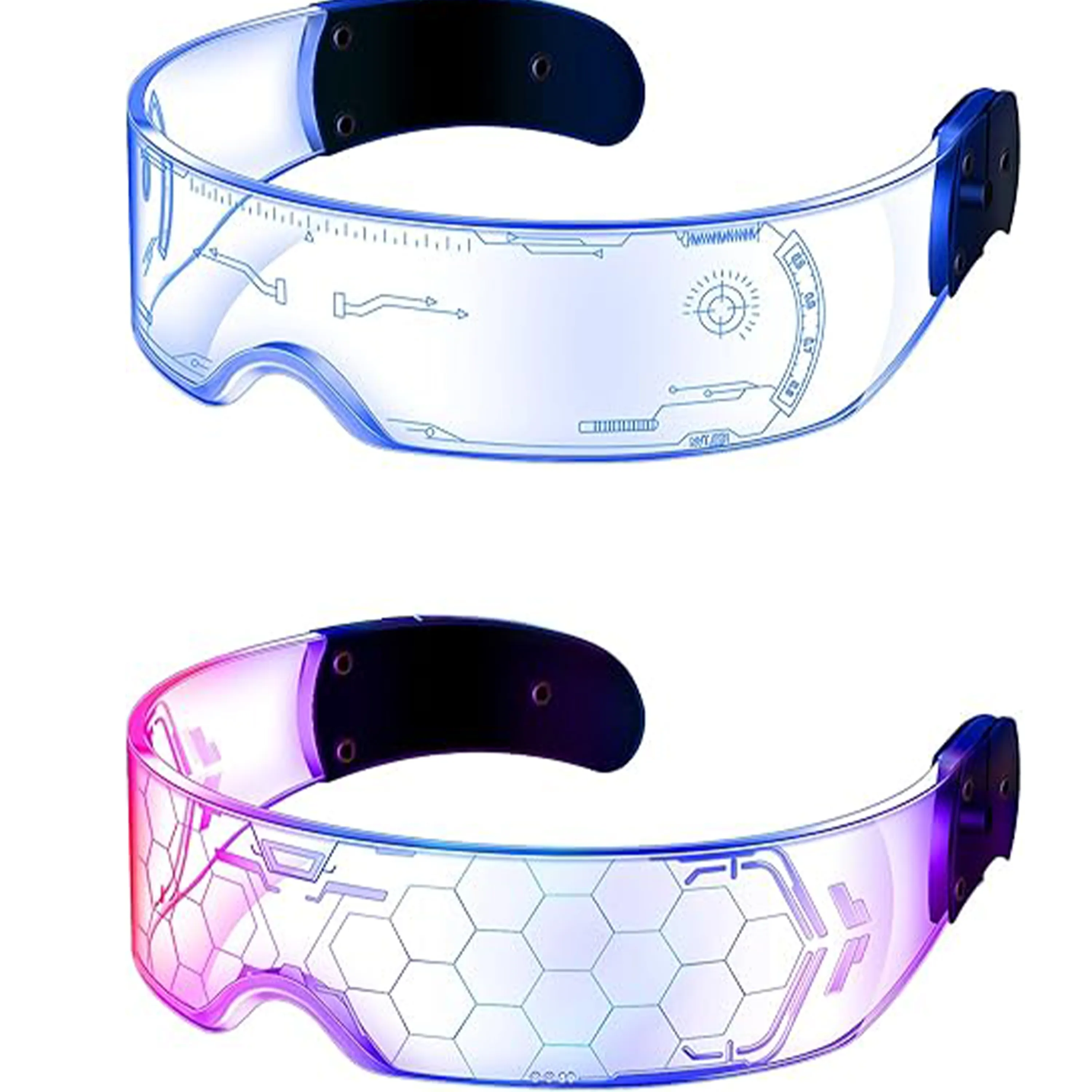7 Colors Futuristic Glasses Light upAccessories for Party 1