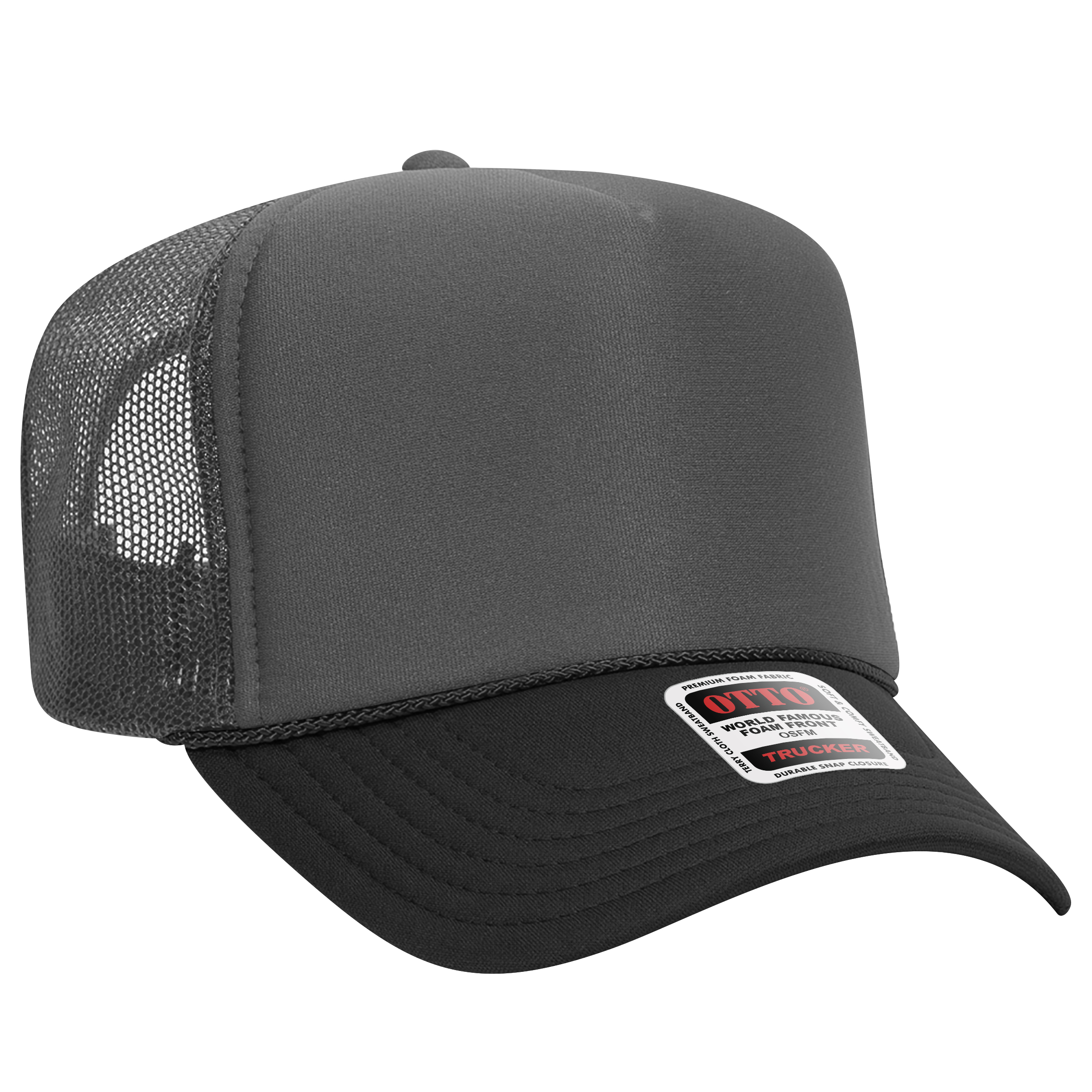OTTO CAP® 5 Panel High Crown Mesh Back Trucker Hat 264