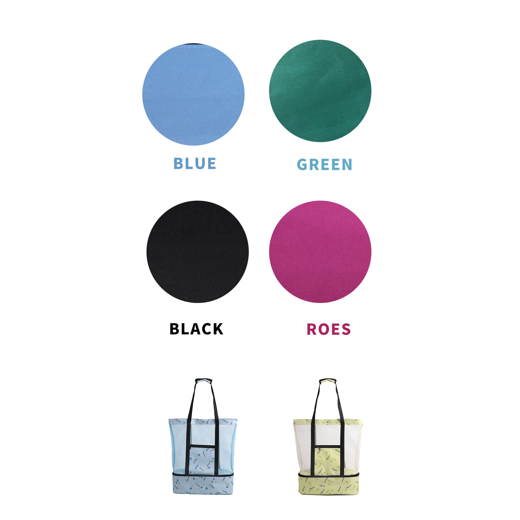 Beach Tote Bag with Insulated Can Cooler 2