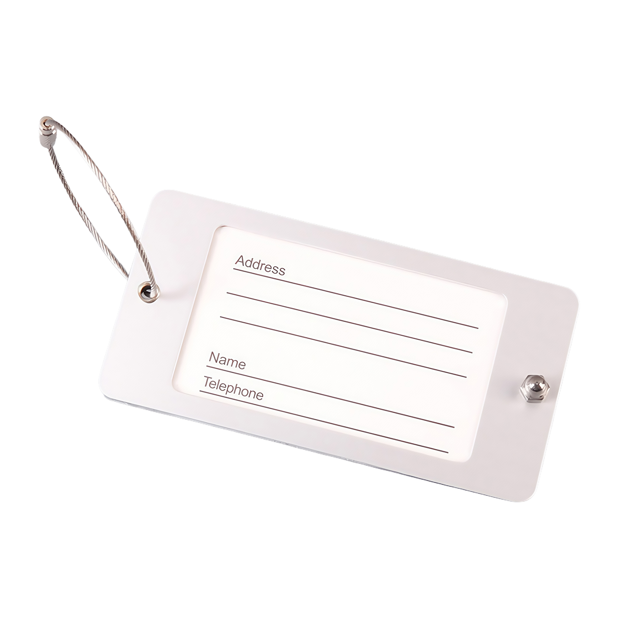 Metal Luggage Tag- Aluminum Alloy Double Layer Card Holder 4