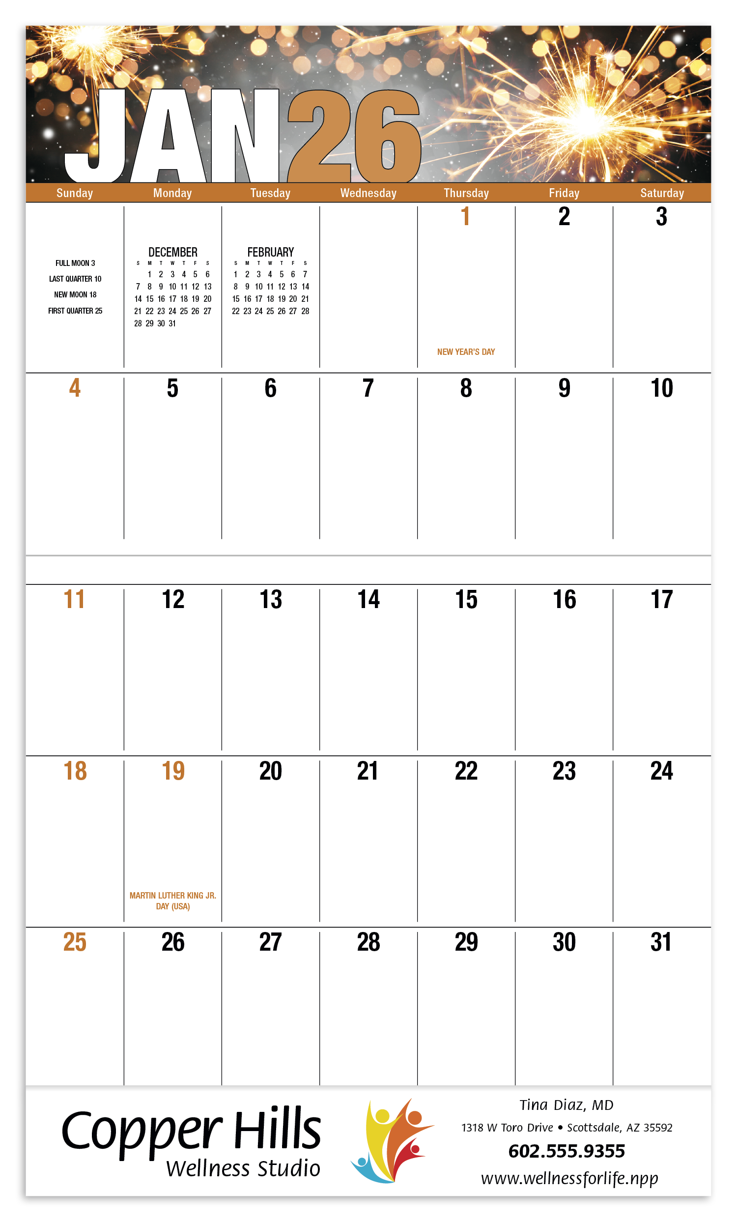 Good Value™ Seasonal Expressions Big Block - Stapled Calendar 20